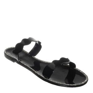 Bamboo Alison02 Lucite Jelly Rhinestone Soft Open Toe Slide Sandal Size 5 New